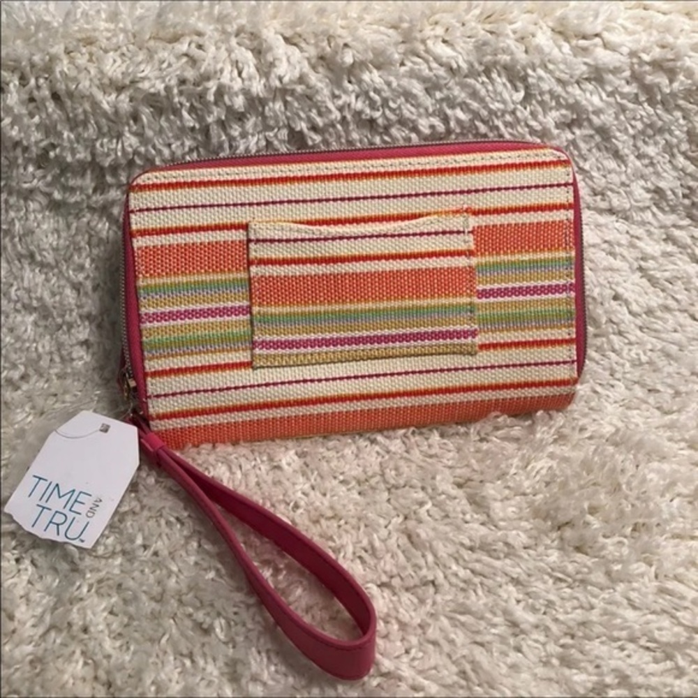 New Wallet Double Zip Wristlet One Size‎